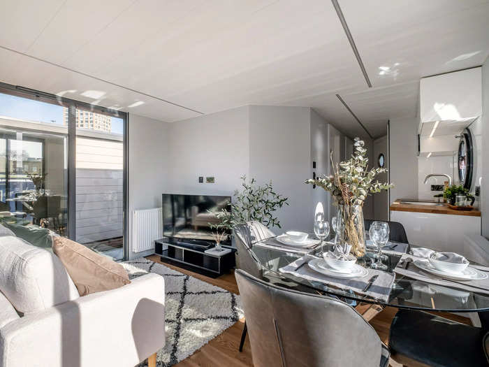 The  344 square foot properties have a living room and dining rooms adjoining a kitchen area