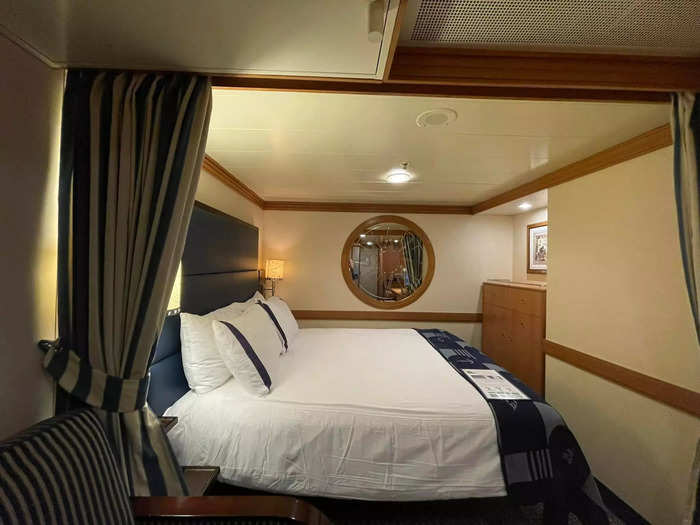 The inside stateroom was a decent-sized space.