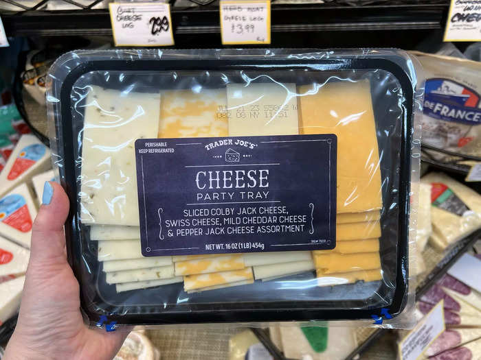 The cheese party tray is my go-to for a quick pick-me-up.