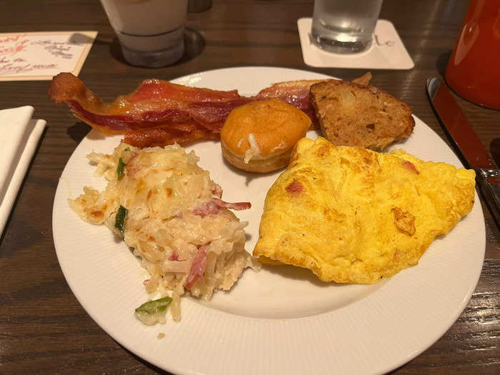 My first round was a more traditional breakfast plate.