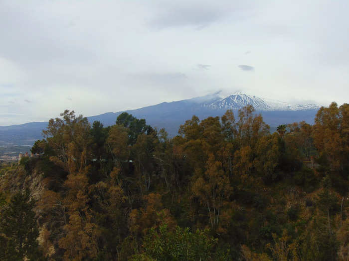 Mount Etna could be viewed from the hotel, and I was able to capture some fantastic photos of it as I walked around the grounds.