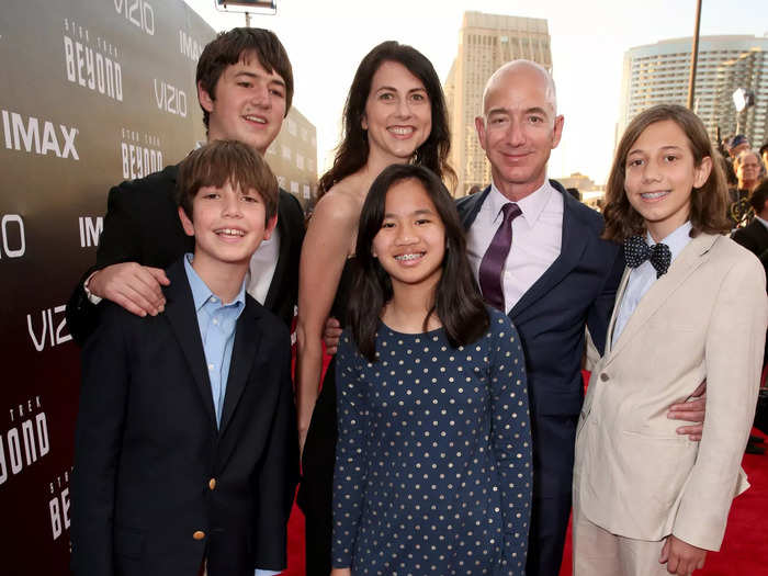 Bezos shares four children with his ex-wife, MacKenzie Scott — three sons and one daughter whom the couple adopted from China.