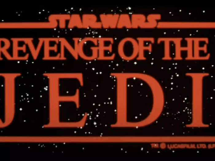 "Return of the Jedi" originally had a different title.