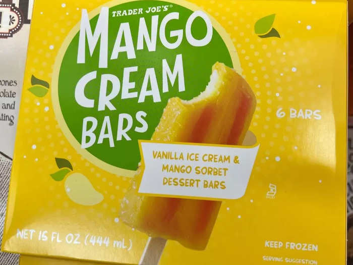 Mango cream bars are refreshing on hot days.