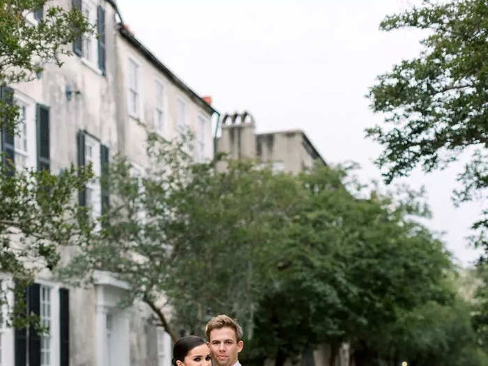 Morehouse wore a custom Pnina Tornai gown that she found at Kleinfeld in New York City.