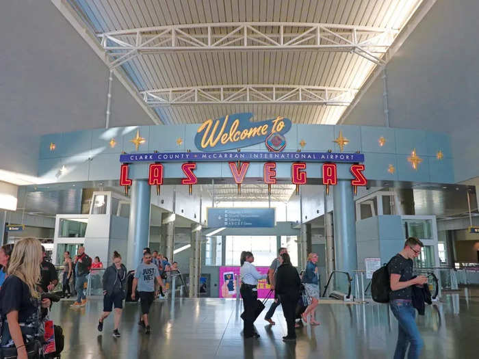 9. Las Vegas Harry Reid International Airport: 26.65%