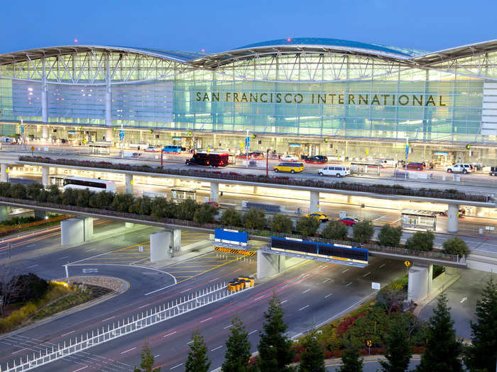 17. San Francisco International Airport: 20.13%