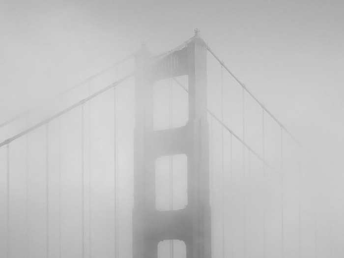 The Golden Gate Bridge is outshone by that rock on her finger.