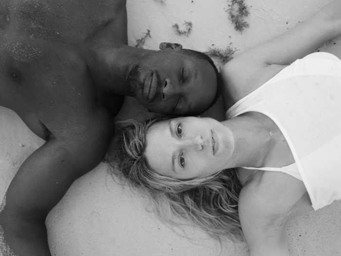 This simple black-and-white shot is an intimate look into this couple