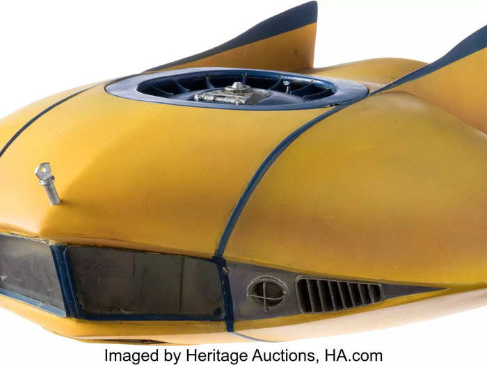 This is the flying sub actually used on-screen in the second season of "Voyage to the Bottom of the Sea," a sci-fi adventure show that ran from 1964 to 68 on CBS. The current bid is at $80,000.