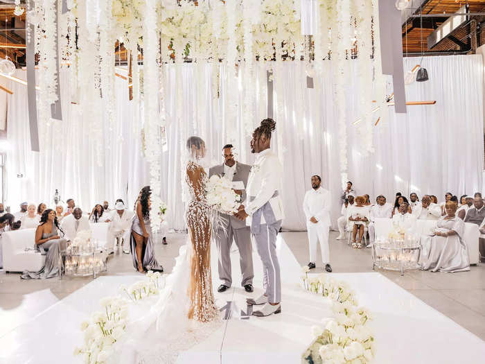 Toni and Miles wanted every single guest to "feel like royalty" on their wedding day.