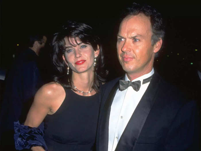 Michael Keaton and Courteney Cox