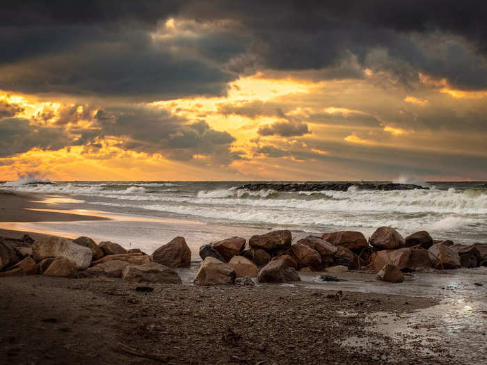 Presque Isle State Park in Pennsylvania offers gorgeous views of Lake Erie.