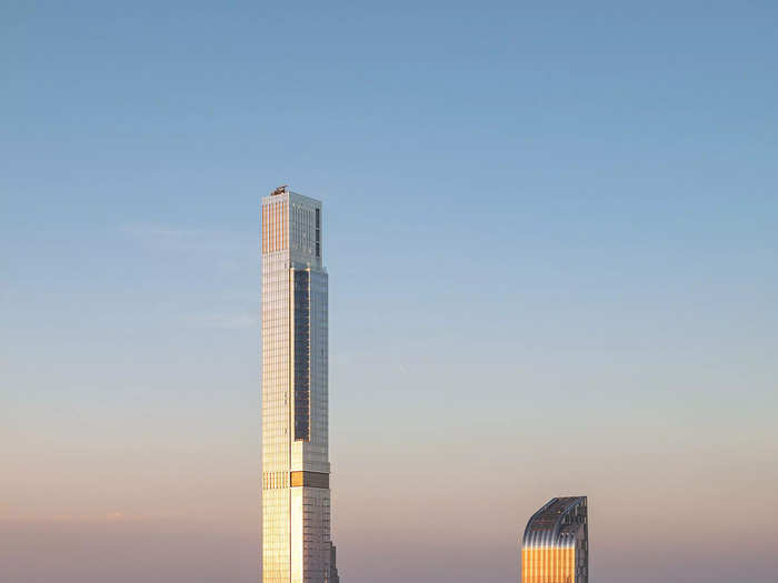 Central Park Tower at sunset