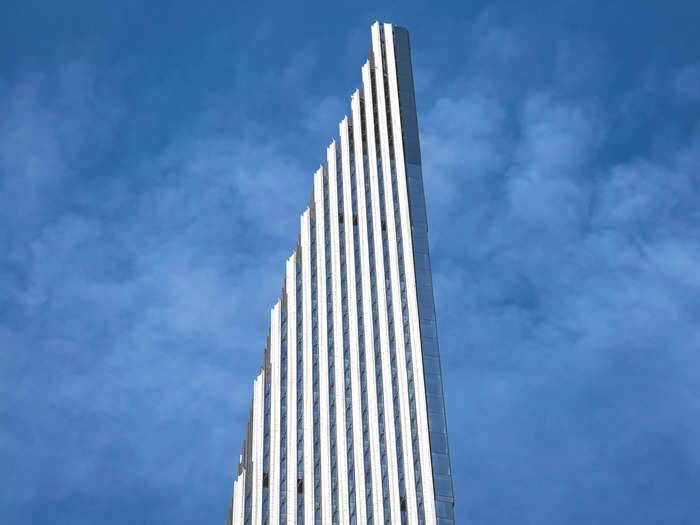 The fanned out top of 111 West 57th Street