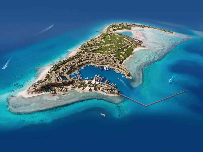 The first part of Neom slated to be finished is Sindalah, an island due to include yacht marinas and luxury hotels. Officials say it will be opened to visitors from 2024.