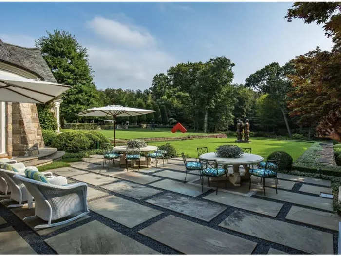 The patio is "perfect for poolside al fresco entertaining," according to the listing.