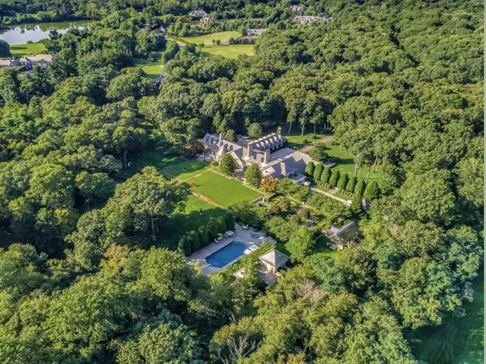 The eight-bedroom home, which was built in 2003, sits on almost 22 acres of land.