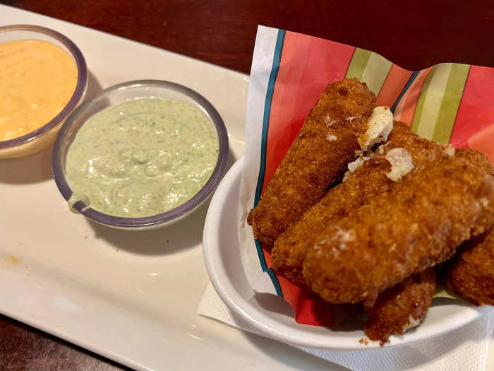 We got yuca cheese sticks and a shrimp dish as appetizers.