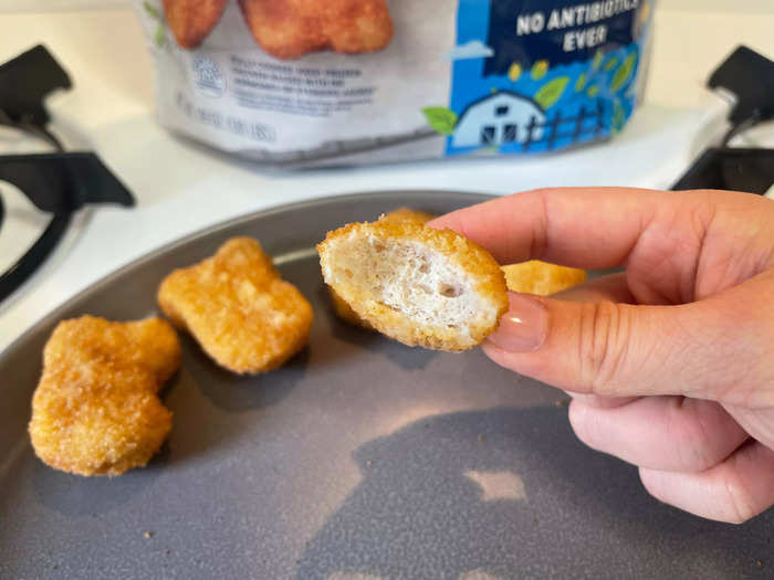 The nuggets were juicier than I expected, and the breading tasted wonderful too.