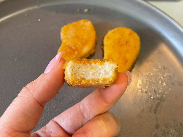 The breading was fantastic, but the inside of the nuggets didn