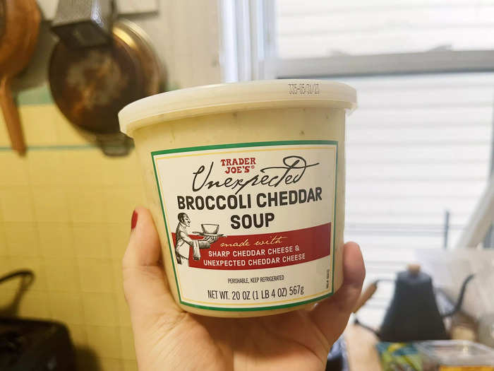 I also love the "unexpected" broccoli-cheddar soup for quick meals.