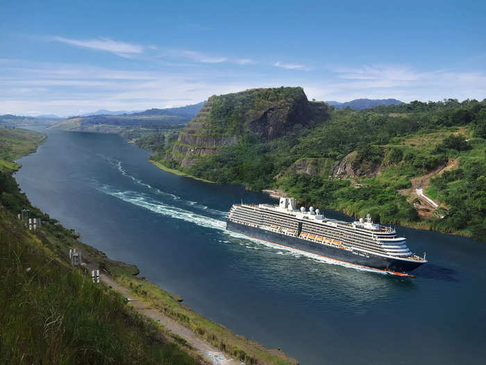 From Florida, the ship will head down the Panama Canal and the western half of South America to Antarctica, checking off the first "pole" in this itinerary.