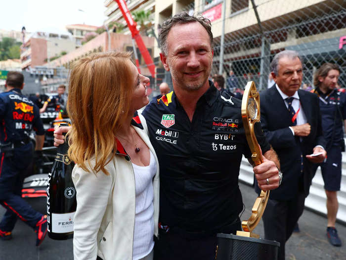 And of course, she is often seen celebrating with him after F1 races.