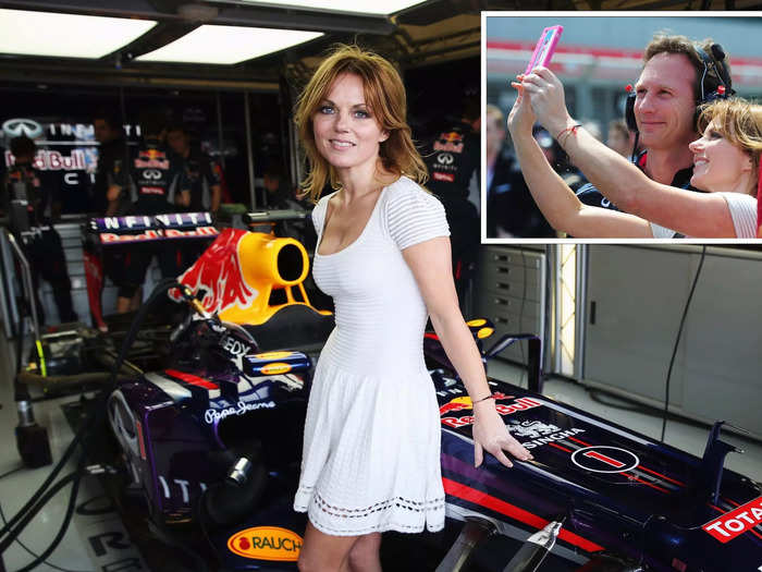 Halliwell posed with the Red Bull car and took a selfie with Horner that weekend.