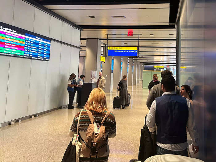 Passengers headed to Canada actually had to check in before boarding the train.