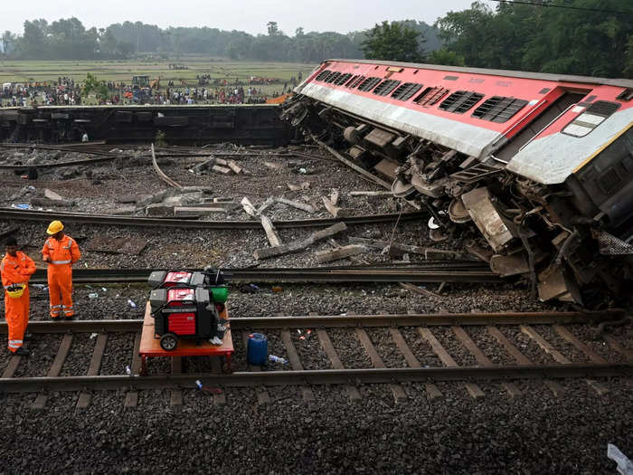 Rail officials will now begin clearing the wreckage and debris to restore the track and continue train operations, Amitabh Sharma, a Railroad Ministry spokesperson, said.