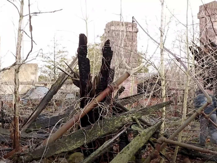 Parts of the mansion were destroyed by a fire in 2001.