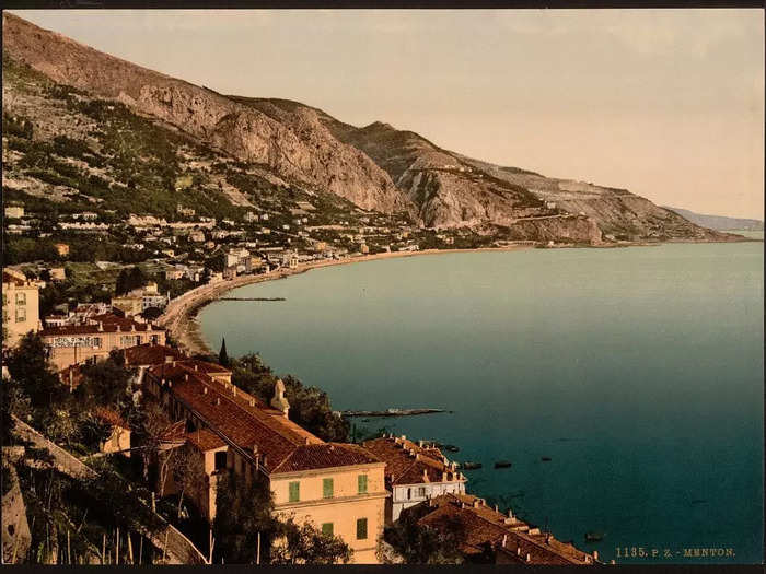 The seaside town of Menton is just north of Monaco, in France.