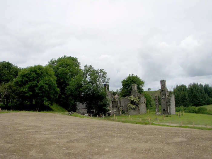 From the upstairs bedrooms, you can see the ruins of a manor house that once stood on the property.