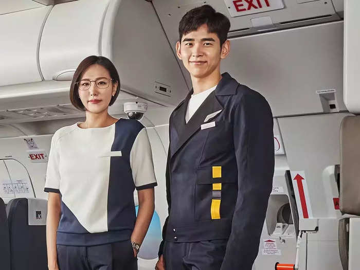 7. Aero K. The new low-cost Korean airline, which received its first aircraft in 2021, has gender-neutral uniforms for its crew members.