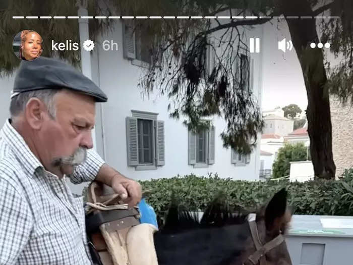 She also spotted a donkey, which are extremely popular with tourists in Greece. There are many donkey rides offered to guests.