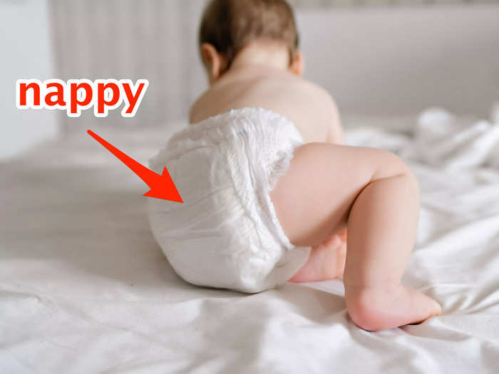 As a new mother, I find some deeply ingrained words like "nappy" and "dummy" come to mind before the American words.