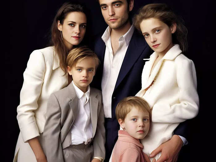 And here are what the extremely pale children of Stewart and Pattinson, who famously dated in real life for years before Stewart cheated on him, might have looked like.