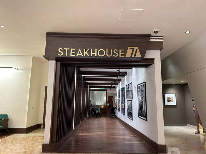 Steakhouse 71 is also located on the first floor of the resort.