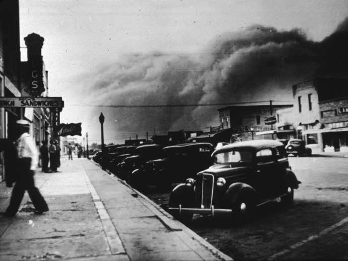 Beginning in 1931, massive dust and dirt storms called "black blizzards" or "dusters" monstered the land and the people who lived there.