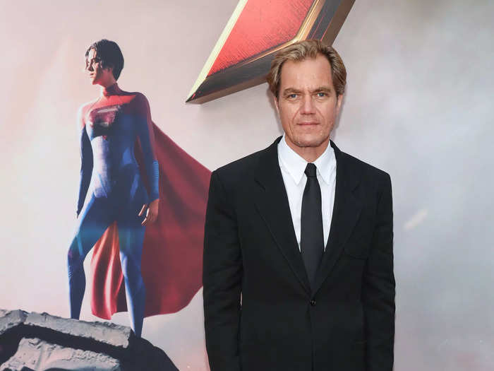 General Zod actor Michael Shannon kept things simple with a black suit and tie.