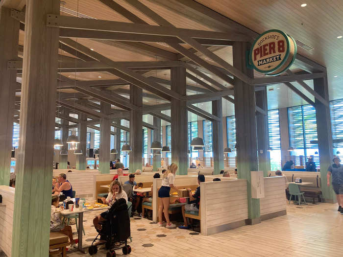 My favorite place to eat at Dockside was Pier 8 Market, a cafeteria with made-to-order food and grab-and-go options.