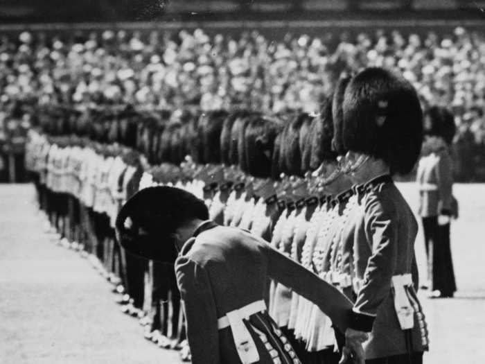 Trooping the Colour has been a royal tradition for more than 260 years, according to the official royal website. One of the first images of a soldier fainting during the ceremony was taken in 1957.