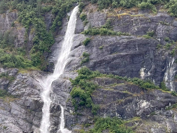 Near the end of the cruise, we passed by a few waterfalls.