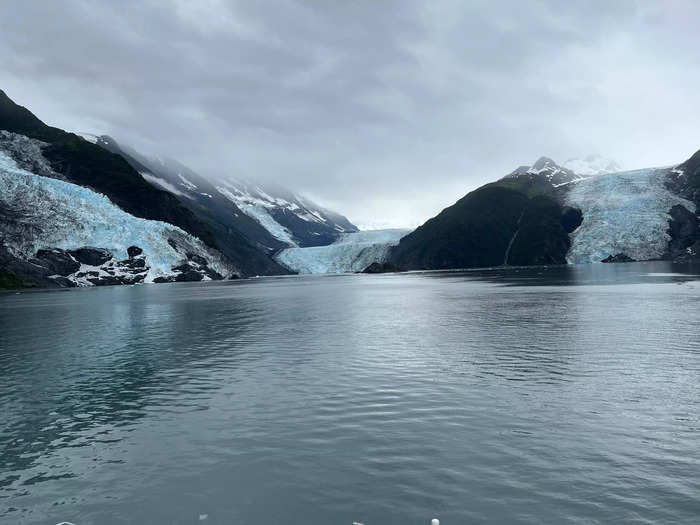 The highlight of the tour was watching glaciers calving.