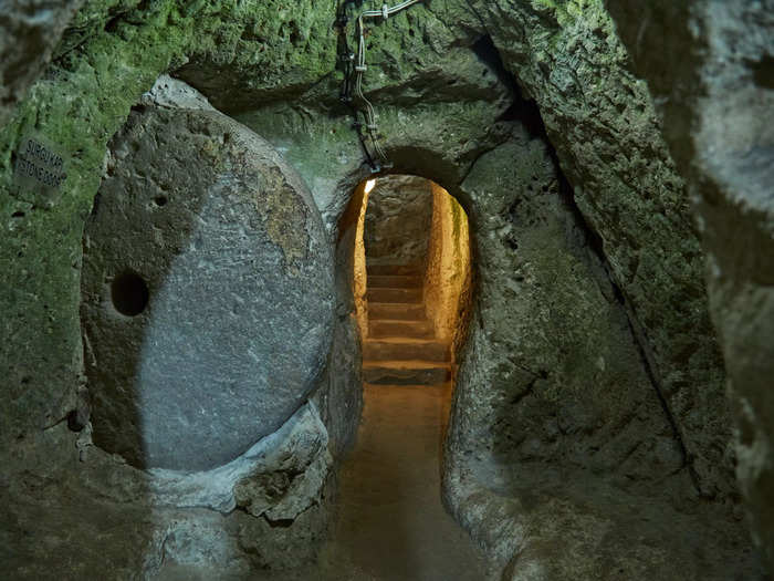 There were also large, stone doors on every floor to stop intruders.