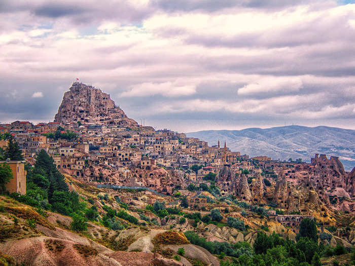 Derinkuyu is an 18-level underground city in the Cappadocia region of Turkey. At its deepest point, it reaches 280 feet below the Earth