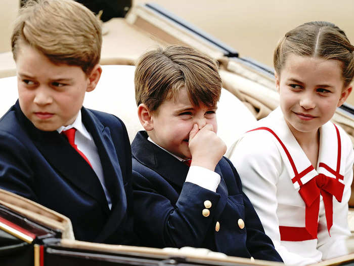 But moments later, the young royal seemed overcome with laughter.