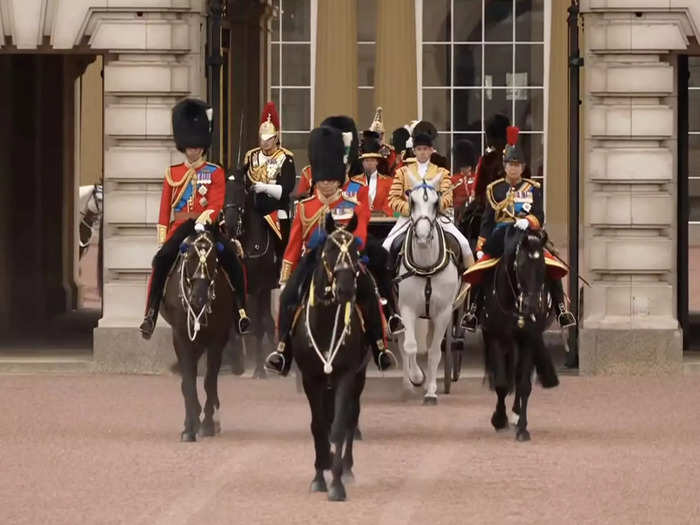 Charles was joined by his son Prince William, and his siblings Prince Edward and Princess Anne.