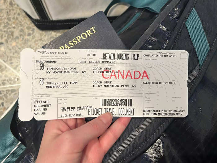 Right off the bat, I was surprised to learn that passengers heading to Canada needed a physical ticket to board.